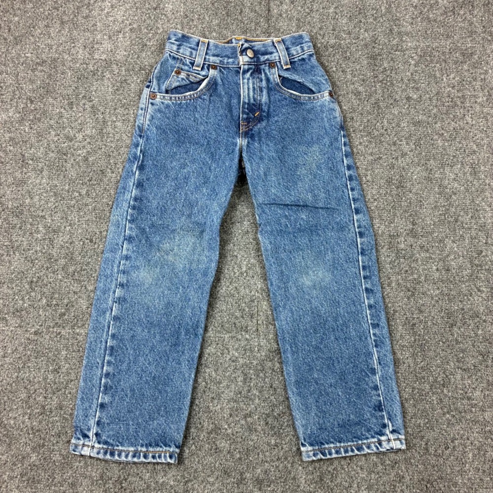 1990s Levis 550 Relaxed Fit Boys Kids Size 6 Denim Jeans Medium Wash Made Mexico